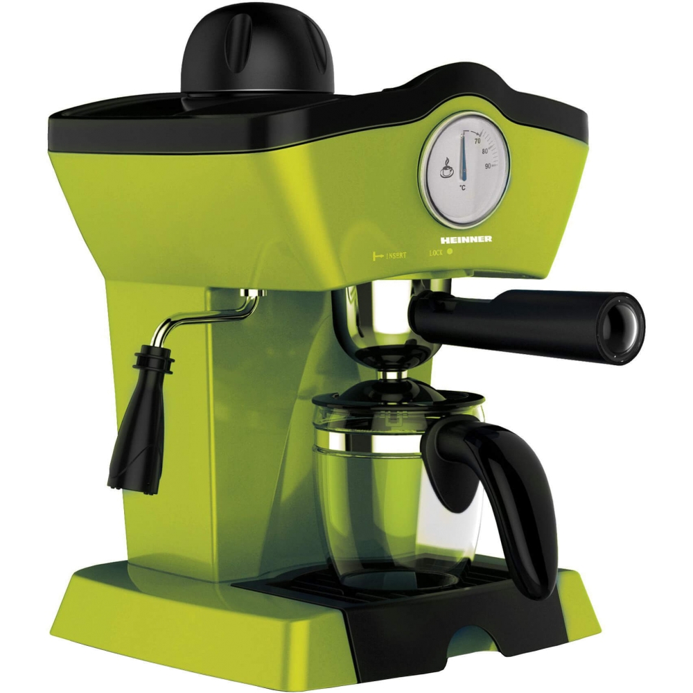 Espressor manual Heinner Charm HEM-200GR, 800 W, 0.25 L, 3.5 bar, Verde