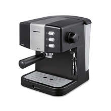 Espressor manual Heinner Sellenth 850 HEM-850BKSL, 15 bari, 1.5 L, Dispozitiv spumare, Filtru dublu din inox, Negru/argintiu