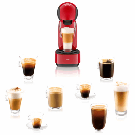 Espressor manual cu capsule Krups NESCAFÉ® Dolce Gusto® Infinissima KP170531, 1500 W, 15 bari, Functie eco, Capacitate rezervor 1.2 L, Rosu