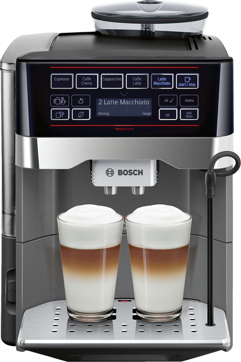 Espressor Bosch VeroAroma TES60523RW, 19 Bar, 1.7 l, Negru/Gri