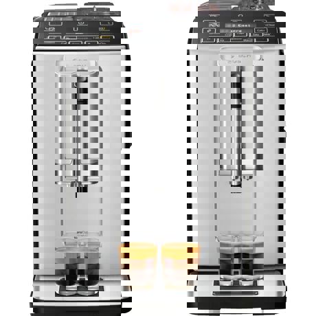 Espressor automat Bosch VeroCup TIS30321RW 1300W, 15 Bar, 1.4 l, MilkMagic Pro, Rasnita ceramica, Argintiu