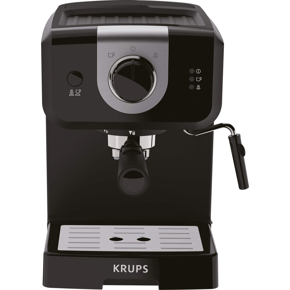 Espressor manual Krups XP320830, 1050 W, 1.5 L, 15 bar, Dispozitiv spumare, Negru
