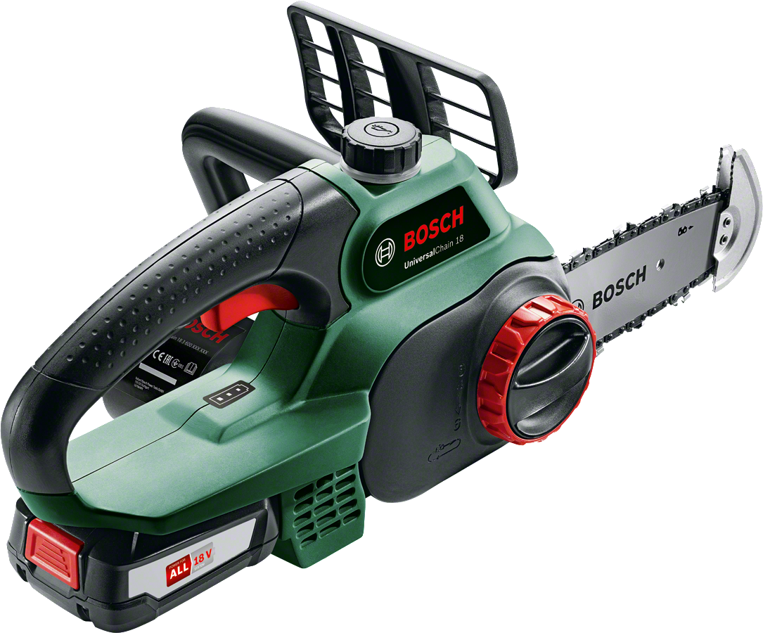 Fierastrau cu lant Bosch UniversalChain 18, Lungime taiere 20 cm, 18 V, Acumulator Litiu-Ion, 06008B8000