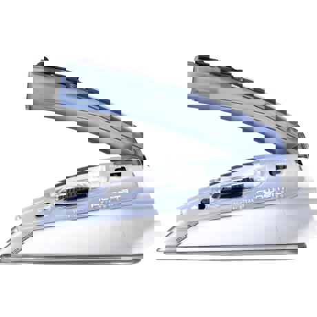Fier de calcat portabil Rowenta First Class DA1510F2, Talpa Inox Microsteam 200, 1000 W, 0.07 l, Albastru deschis
