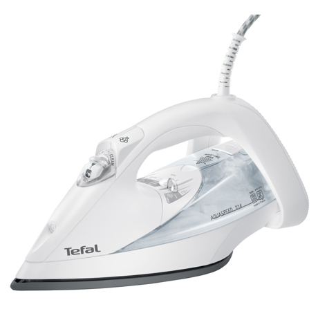 Fier de calcat Tefal Aquaspeed FV5214, Ultragliss, 2400 W, Alb