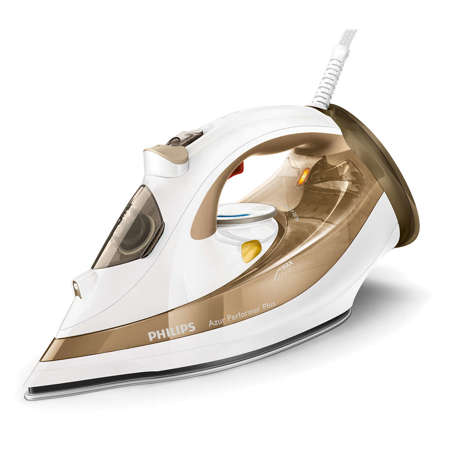 Fier de calcat Philips Azur Performer Plus GC4526/17, Talpă T-ionicGlide, 2600 W, 300 ml, Alb/Auriu