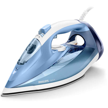 Fier de călcat Philips Azur GC4532/20, 2400 W, Jet abur 180 g/min., Debit abur 45 g/min., Talpă SteamGlide, Anti-picurare, Sistem decalcifiere rapidă, Albastru