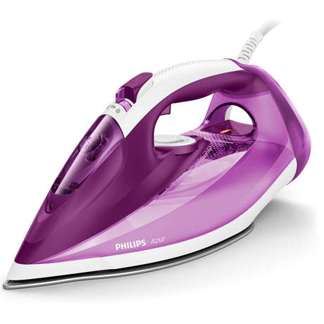 Fier de călcat Philips Azur GC4543/30, 2500 W, Jet abur 210 g/min., Debit abur 50 g/min., Talpă SteamGlide Plus, Anti-picurare, Sistem decalcifiere rapidă, Roz