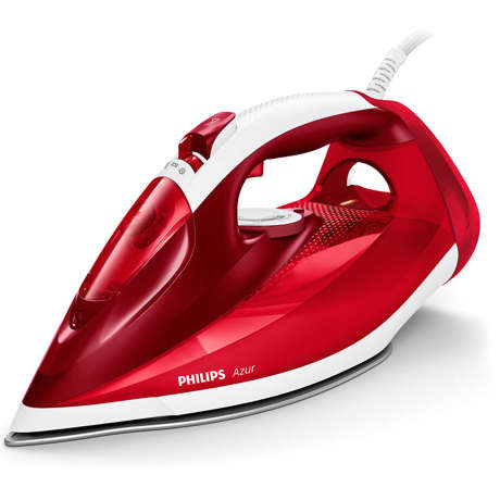 Fier de călcat Philips Azur GC4554/40, 2500 W, Jet abur 220 g/min., Debit abur 50 g/min., Talpă SteamGlide Plus, Anti-picurare, Sistem decalcifiere rapidă, Oprire automată, Indicator luminos, Roşu Renol