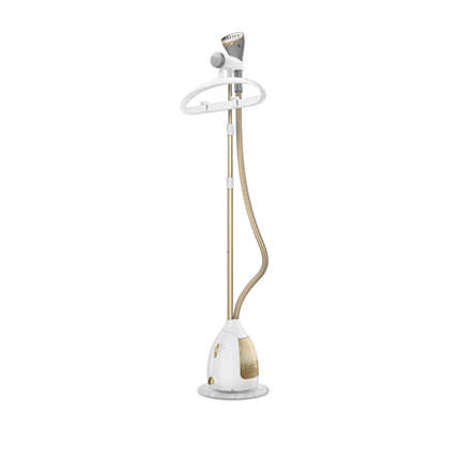Aparat de calcat verticalPhilipsClearTouch Essence GC537/65, 2000 W, 3 nivele de abur, Alb/Auriu