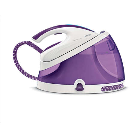 Statie de calcat Philips PerfectCare Aqua GC8625/30, SteamGlide Plus, 2400 W, 2.5 l, 5.8 bar, 120 g/min, 300 g/min, Alb/Mov