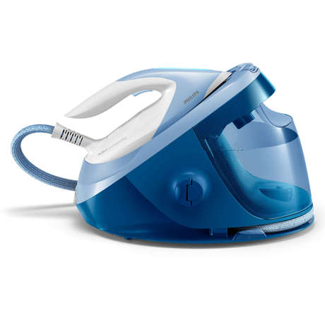 Staţie de călcat cu abur Philips PerfectCare ExpertPlus GC8942/20, 2100 W, 7.5 bari, 1.8 L, Easy De-calc, Blocare la transport, OptimalTEMP, Debit abur 120 g/min., Jet abur 480 g/min., Oprire automată, Talpă SteamGlide Advanced, Mod Eco, Albastru