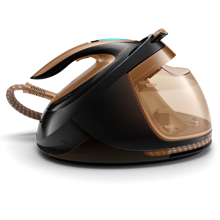 Statie de calcat Philips PerfectCare Elite Plus GC9682/80, T-ionic Glide, 2700 W, 8 bari,1.8L, 600 g/min, OptimalTEMP, Negru/Auriu