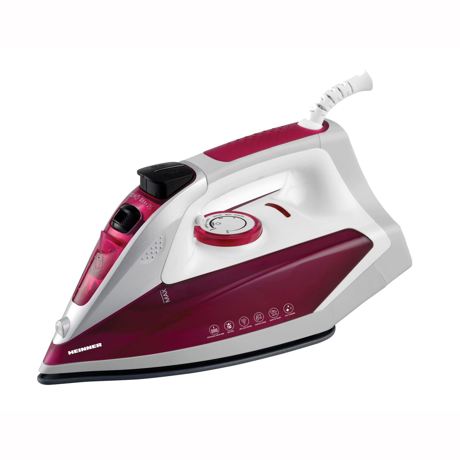 Fier de calcat Heinner Velvet Steam HSI-2200PP, 2400W, 0,19 L, Talpa ceramica, Auto-curatare, Functie anti-calcar, Violet