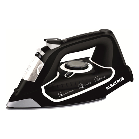 Fier de calcat Albatros Luxury, 3000 W, Talpă ceramică, Rezervor 0.38 L, Funcţie de auto-curăţare, Funcţie anti-picurare, Funcţie anticalcar, Negru