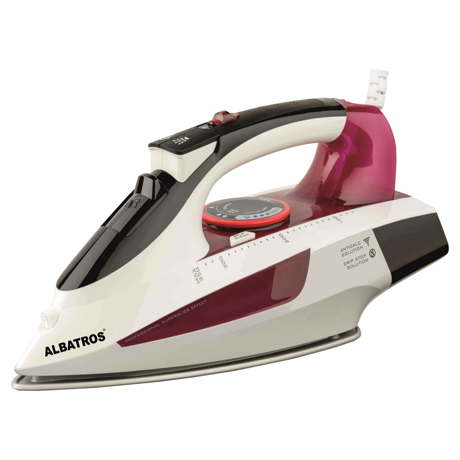 Fier de calcat Albatros Noblesse, 2700 W, Talpă ceramică, Rezervor 0.35 L, Funcţie de auto-curăţare, Funcţie anti-picurare, Funcţie anticalcar, Gri/Alb
