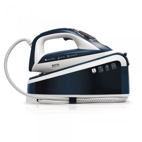 Statie de calcat Albatros Royal steam care blue, 3000 W, 8 bar, Talpă ceramică, Rezervor 1.5 L, Funcţie de auto-curăţare, Reglaj automat temperatură, Albastru