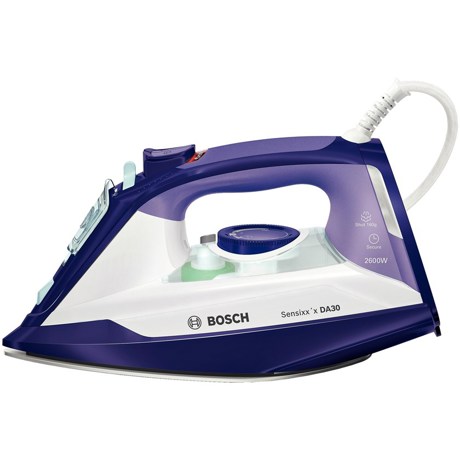 Fier de calcat Bosch Sensixx'x DA30 TDA3026110, Ceranium-Glissee, 2600 W, Alb/Mov