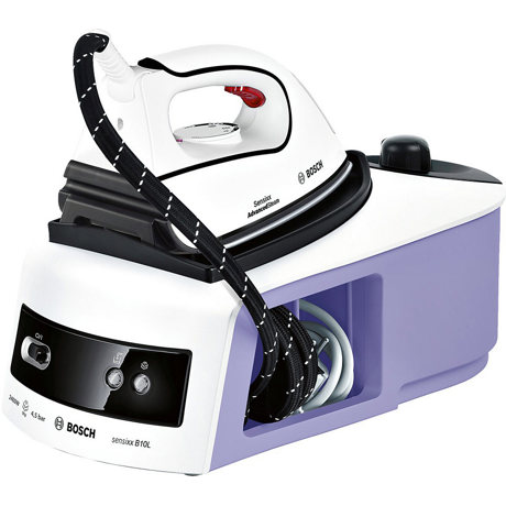 Statie de calcat Bosch Sensixx B10L TDS1624000, Ceranium-Glissee, 2400 W, 1 l, 4.5 bar, Alb/Violet