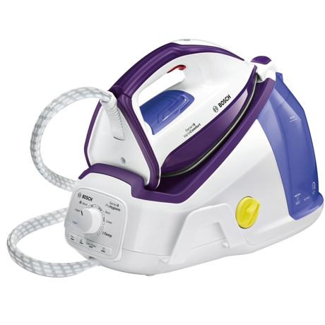 Statie de calcat Bosch Serie 6 ProHygienic TDS6080, CeraniumGlissée Pro, 2400 W, 6 bar, 1.5 l, Alb/Violet