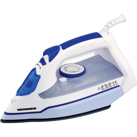 Fier de calcat Heinner Aquamarinne HSI-2400AQ, 2400W, Talpa ceramica, Bleu/Alb