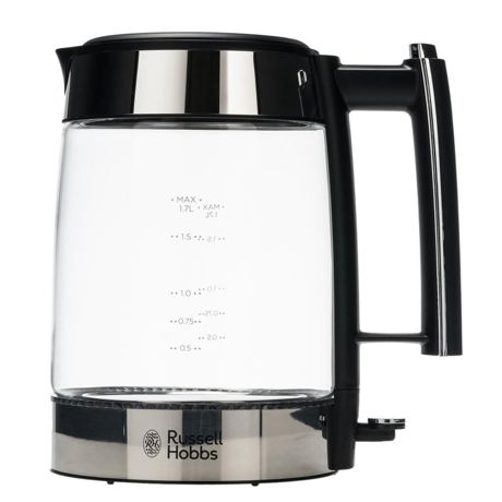 Fierbator Russell Hobbs Elegance 23830-70, 2200 W, 1.7 L, Iluminare, Indicator nivel apa, Inox