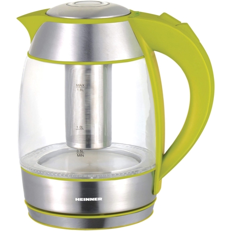 Fierbator Heinner HEK-TF2200GR, 2200W, 1.8l, Filtru de ceai, Verde