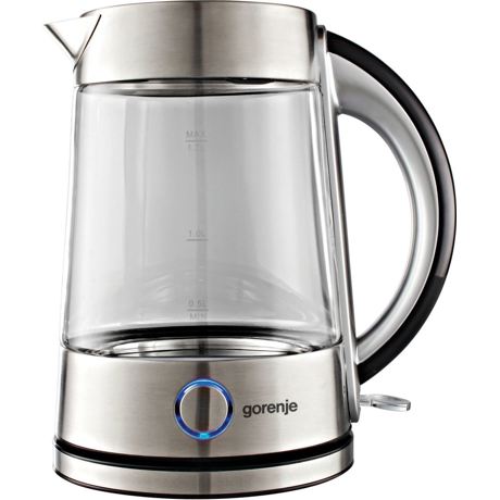 Fierbator de apa Gorenje K 17 G, 2200 W, 1.7 l, Sticla/Inox