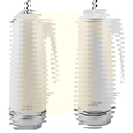 Ceainic electric Gorenje K15RL, 2200 W, 1.7 L, Indicator nivel apă, Oprire automată, Filtru anticalcar detașabil, Culoare Champagne