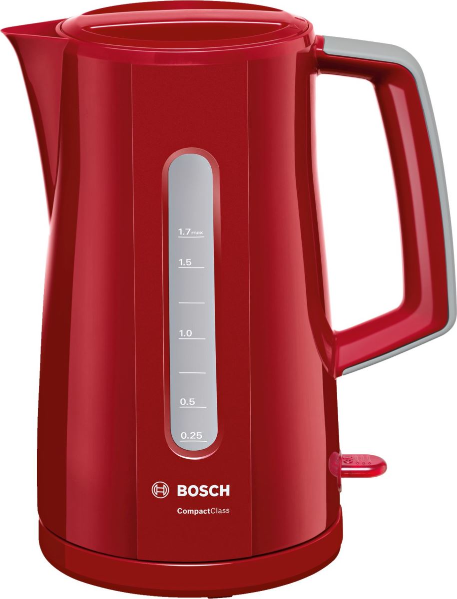 Fierbator de apa Bosch CompactClass TWK3A014, 2400 W, 1.7 l, Rosu
