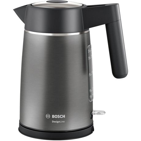Fierbator de apa Bosch TWK5P475, 2400 W, 1.7 L, Cana termoizolanta, Filtru anti-calcar detasabil, Oprire automata, Gri