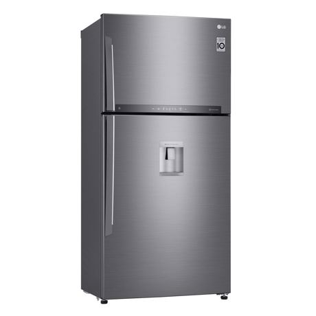 Frigider cu 2 usi LG GTF916PZPZD, No Frost, L 86 cm, H 184 cm, 592 l, Dozator apa, Doorcooling™, Wi-Fi, Argintiu platină