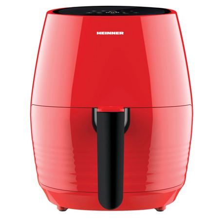 Friteuza cu aer cald Heinner Nelle Digital HAF-1250DRD, 1250W, 3.2 l (vas)/2.5 L (cos), Control digital, Temporizator, Vas detasabil, Rosu