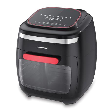 Friteuza cu aer cald Heinner HAF-B2000FB, 2000W, 4.5 L, 8 programe de preparare, Control touch, Display, Temporizator, Cuptor 11 L, Negru