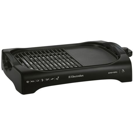 Grătar electric Electrolux EasyGrill ETG340, 2200 W, Aluminiu cu invelis antiaderent, Tava colectoare detasabila, Negru