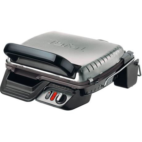 Grătar electric TEFAL Ultracompact 600 Comfort GC306012, 2000 W, Termostat reglabil, Grill, BBQ, Funcție tip cuptor, Inox