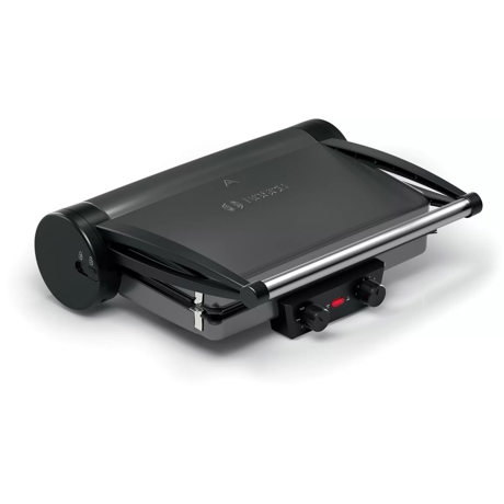 Grill Bosch TCG4215, 2000 W, Termostat reglabil, Placi grill detasabile, Tava de copt, Argintiu