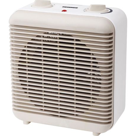 Aeroterma Heinner HFH-L2000GD, 2000 W, 2 trepte de putere, Termostat reglabil, Protectie la supraincalzire, Alb/Auriu