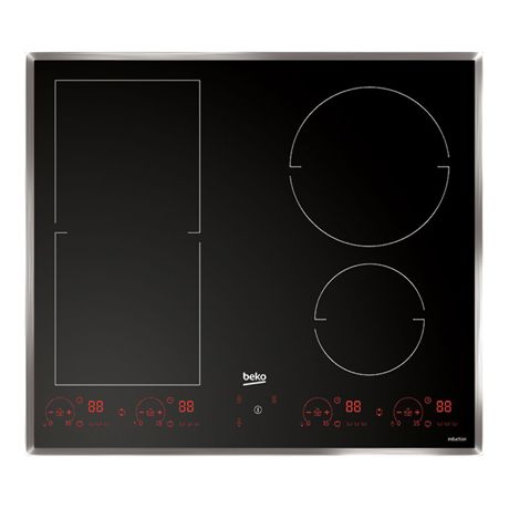 Plita incorporabila Beko HII64800FHTX, Inductie, 4 zone de gatit, OverHeat Safety System, 60 cm, Negru