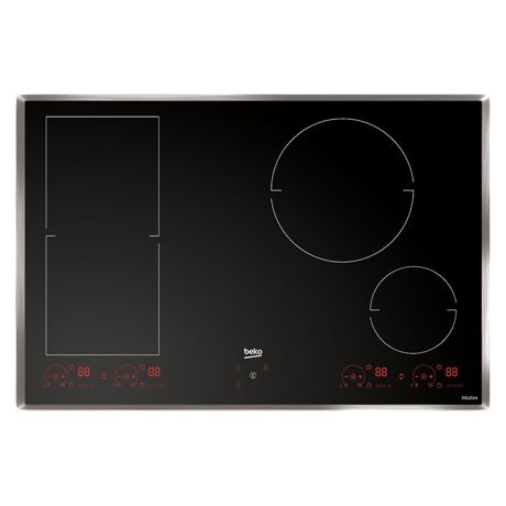 Plita incorporabila Beko HII84800FHTX, Inductie, 4 zone de gatit, OverHeat Safety System, 80 cm, Negru