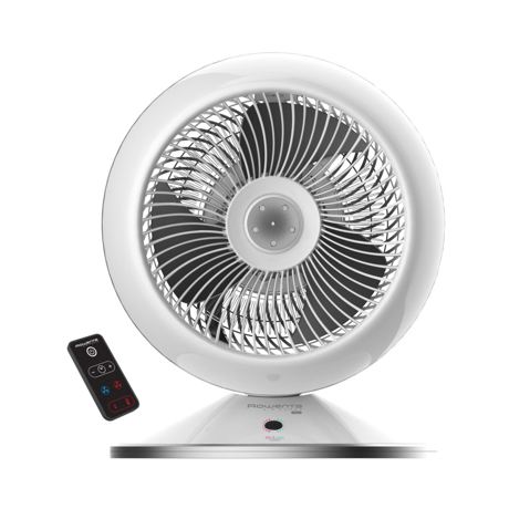 Aeroterma Rowenta Air Force HQ7112F0, 2600 W, Oprire automată, Termostat electronic, Telecomandă, Display LED, Alb/argintiu