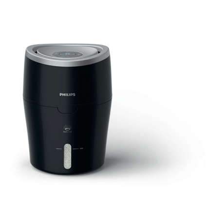 Umidificator de aer Philips series 2000 HU4813/10, 300 ml/h, Tehnologie NanoCloud, Setări de umiditate automate, Timer, Negru/Argintiu