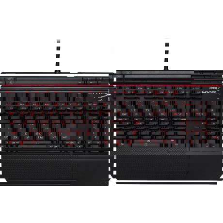 Tastatura Kingston HyperX cu fir detasabil, HyperX Alloy Elite, iluminata, USB, Anti-Ghosting, Cherry MX Red