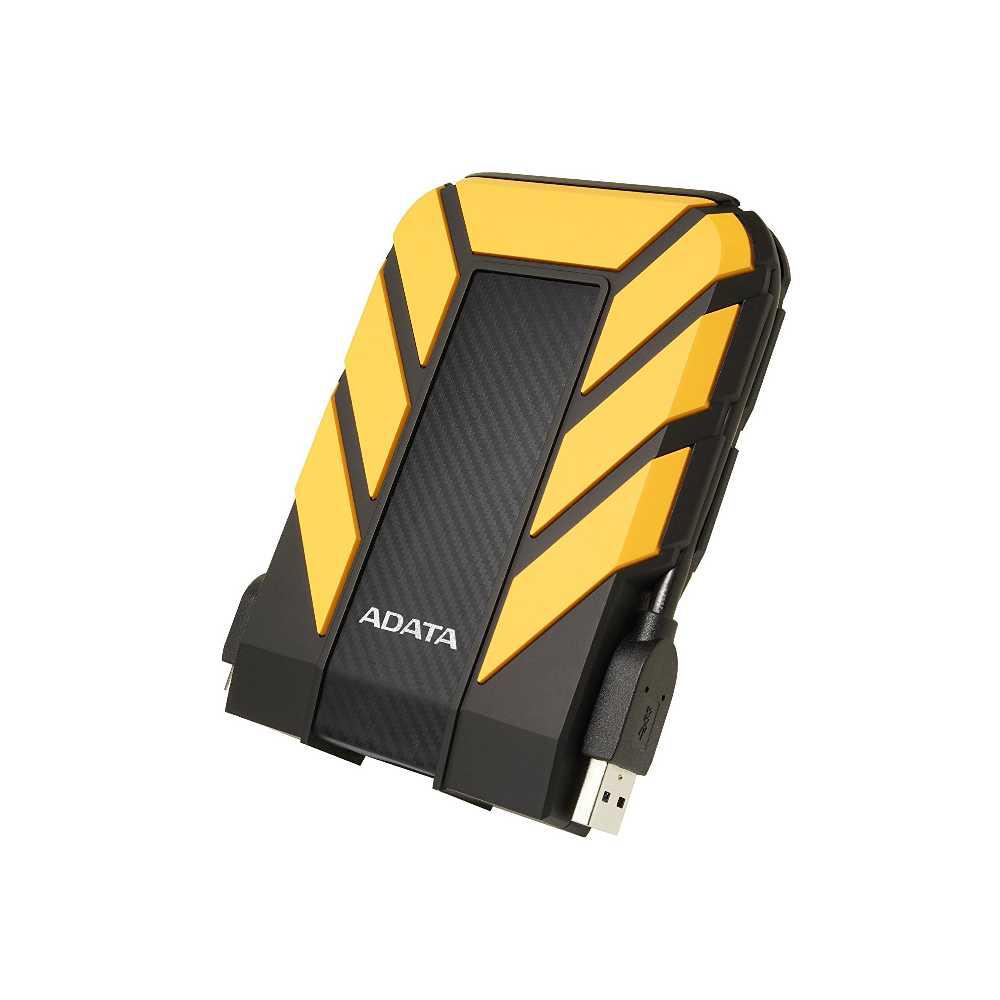 HDD extern ADATA, 1TB, HD710 Pro, 2.5", USB 3.1, plastic si silicon, rezistent la socuri, galben