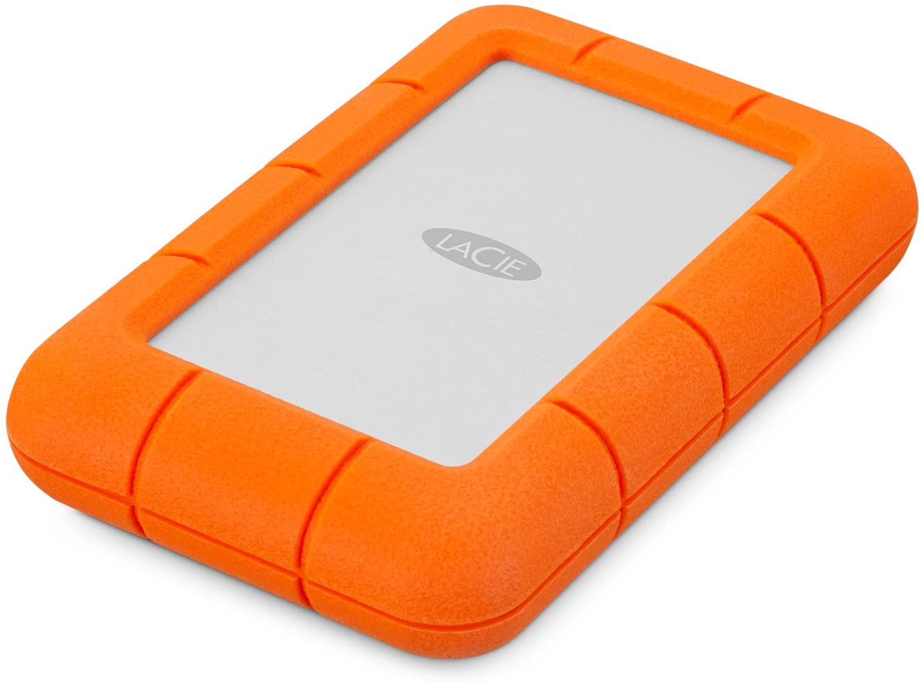 HDD extern Lacie, Mini, 4TB, 2.5", USB3.0, Protectie la socuri si apa, Argintiu/portocaliu