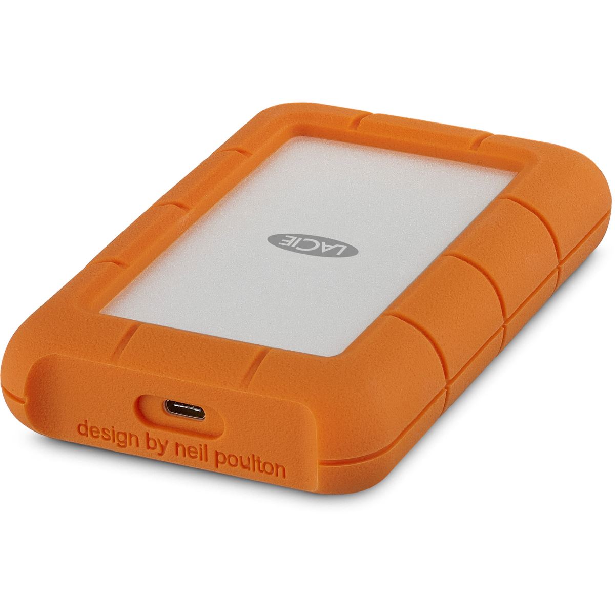 HDD extern Lacie, 1TB, Rugged, 2.5", USB3.0, argintiu si portocaliu