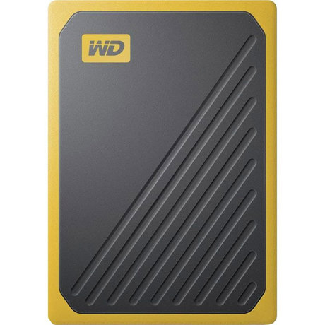 SSD extern WD, My Passport Go, 500GB, 2.5", USB 3.0, Rezistent la socuri, Bumper din cauciuc, Negru & Portocaliu