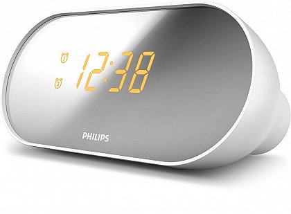 Radio cu ceas Philips AJ2000/12, LED, buzzer, Argintiu