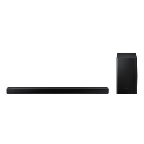 Soundbar Samsung HW-Q70T, 330 W, 3.1.2 canale, Subwoofer wireless, Dolby Atmos, Bluetooth, Wi-Fi, Negru