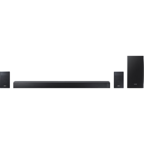 Soundbar Samsung HW-Q90R, 510 W, 7.1.4 canale, Subwoofer wireless, Dolby Atmos, Bluetooth, Compatibil Alexa, Spotify Connect, Negru
